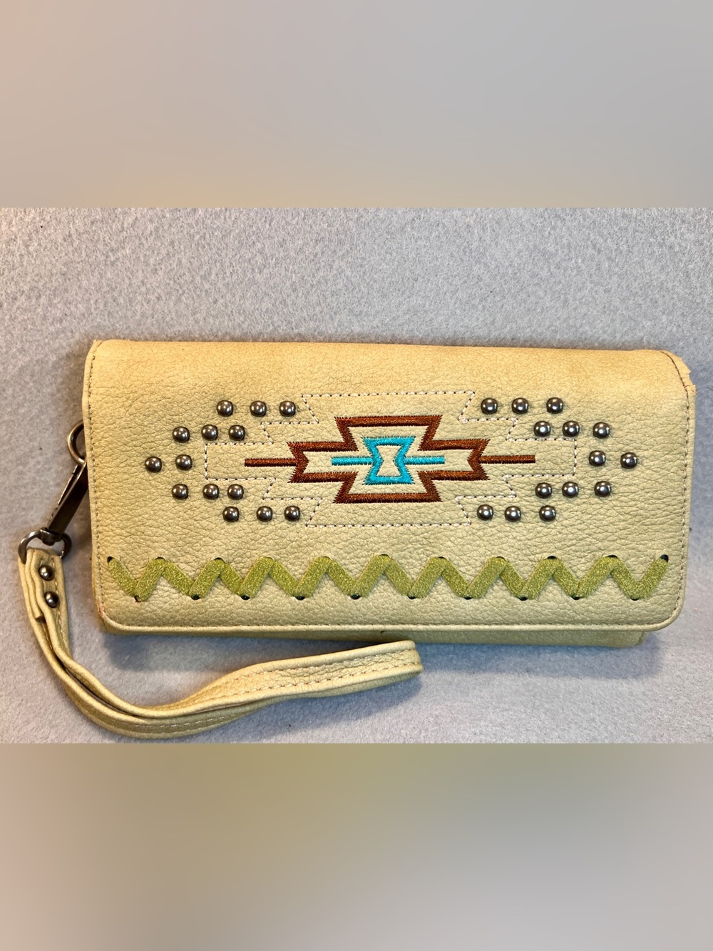 Montana West Western Aztec Studded Wristlet Wallet Southwestern Boho